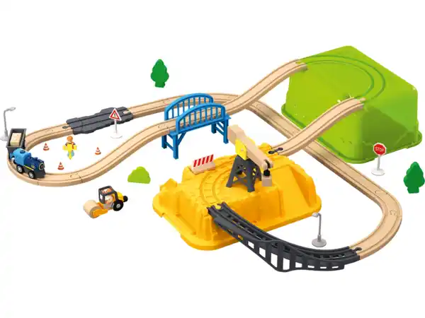 Bild 3 von LUPILU® Holzeisenbahn-Set, 42-teilig