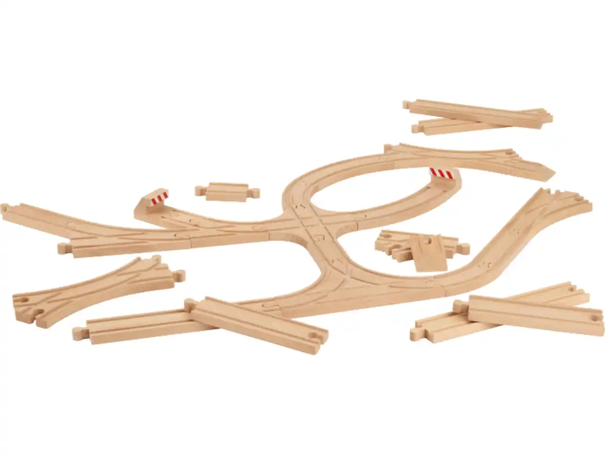 Bild 3 von LUPILU® Schienen- und Weichen-Set, 27-teilig