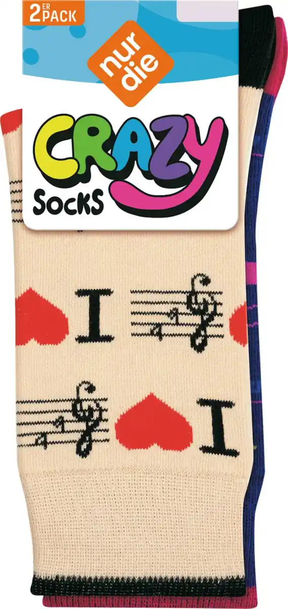 Bild 1 von NUR DIE Damen-Socken »Crazy Socks«, 2 Paar