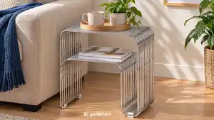 HOME CREATION Metall-Beistelltisch