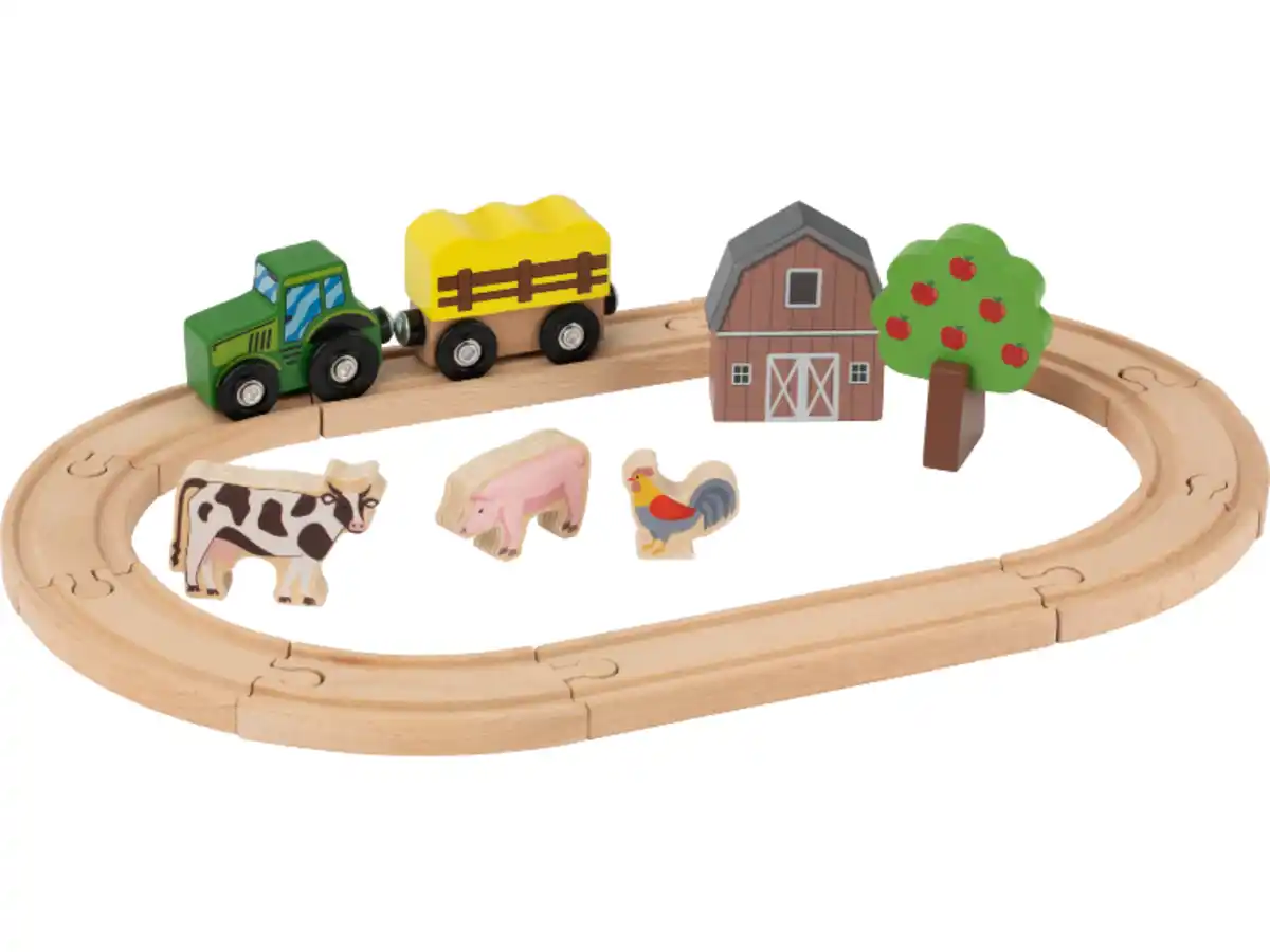 Bild 1 von LUPILU® Bahnset / Bauernhof / Feuerwehr / Baustelle