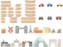 Bild 2 von LUPILU® Holz XL-Eisenbahnset »Europa- und Weltreise«