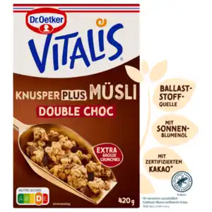Dr. Oetker Vitalis Knusper Müsli Plus Double Choc 420g