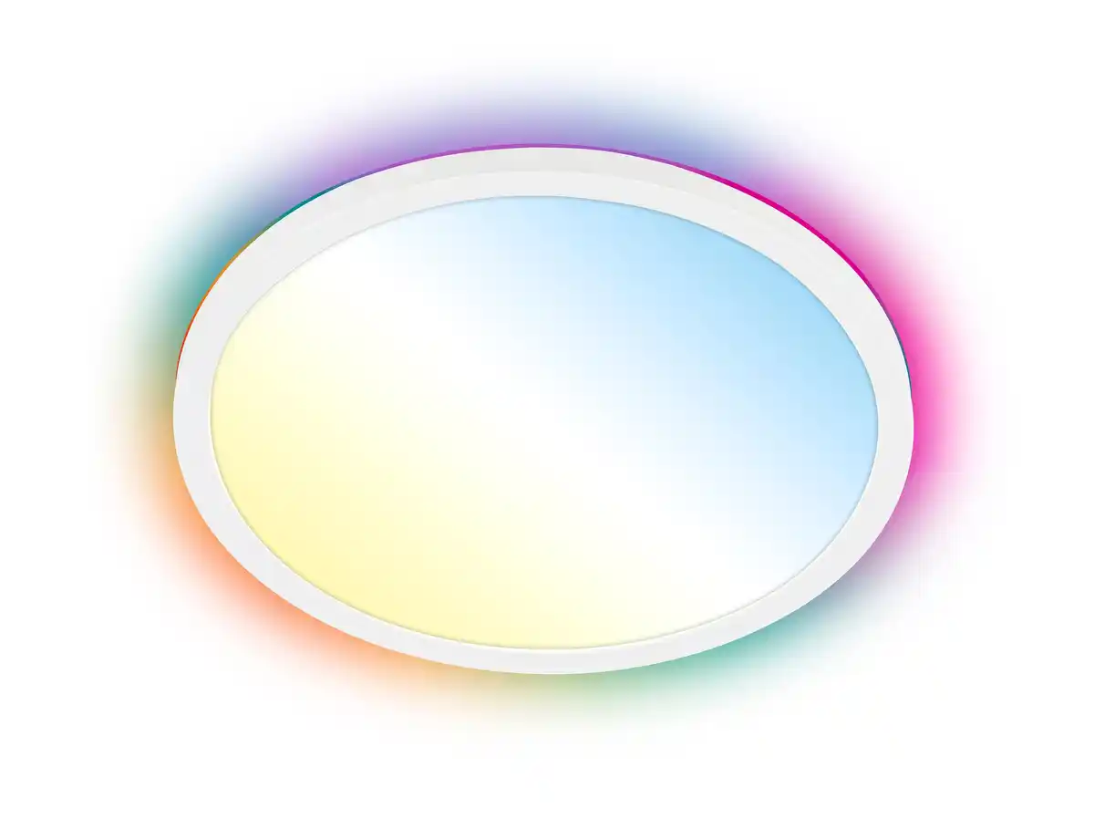 Bild 1 von Briloner LED-Panelleuchte Slim Ø 29 cm weiß dimmbar RGB
