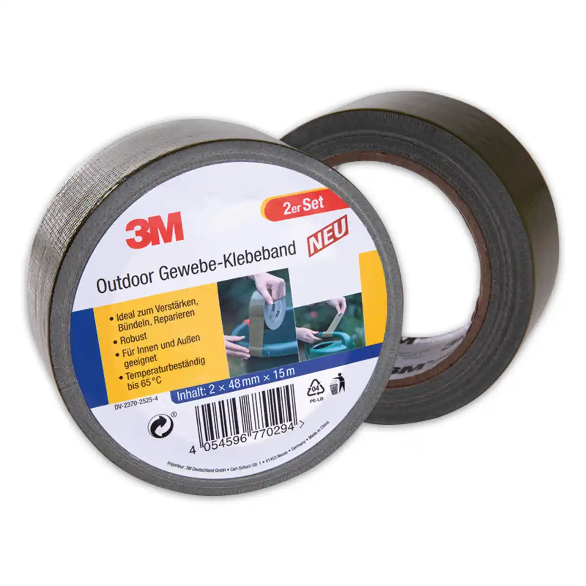 Bild 1 von 3M Outdoor-Gewebe-Klebeband 2er-Set