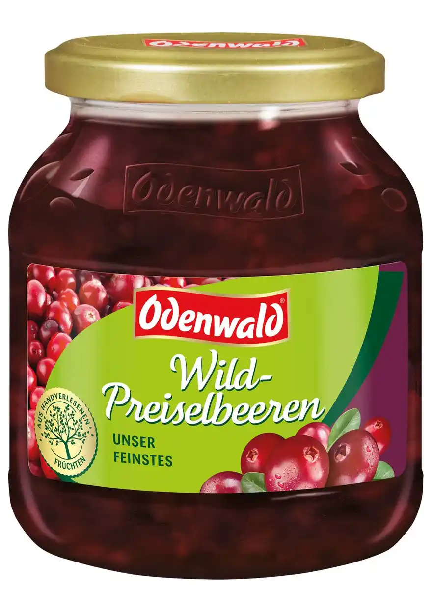 Bild 1 von ODENWALD Wild-Preiselbeeren, 390-g-Glas
