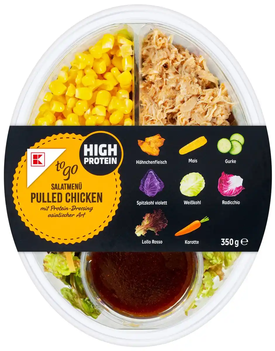 Bild 1 von K-TO GO, High-Protein-Salatmenü, 350-g-Schale