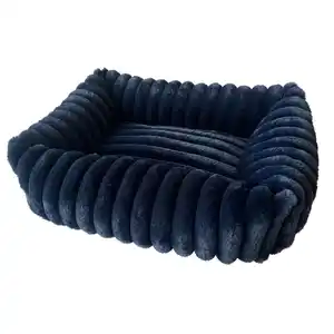 Nobby Hundebett Stripe 90 x 70 cm navyblau
