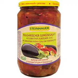 Bulgarischer Gemüsesalat aus gebratenen Auberginen (43%) mit...