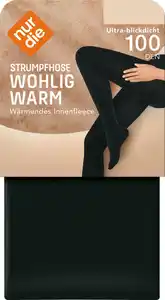 NUR DIE Damen-Thermo-Strumpfhosen 100 DEN, 2-St.-Packg.