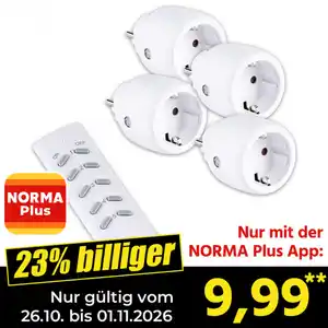 Powertec Electric Funk-Steckdosen-Adapter 4er-Set Indoor