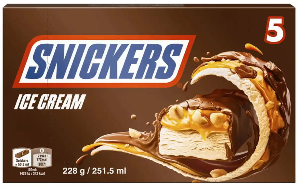 Bild 1 von MARS oder SNICKERS Ice Cream, 5 St. = 247,5 - 251,5-ml-Packg.