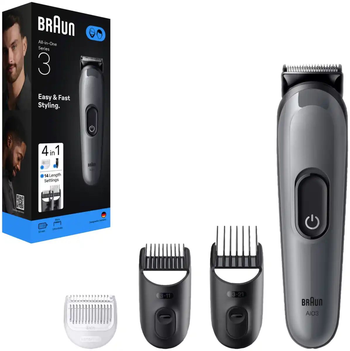 Bild 4 von BRAUN All-in-One Series 3, 4-in-1 Groomingset »AIO3500« ultrascharfe Klinge