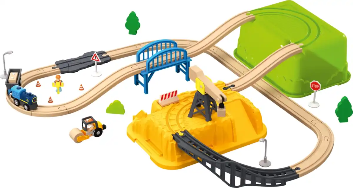 Bild 4 von LUPILU® Holzeisenbahn-Set, 42-teilig