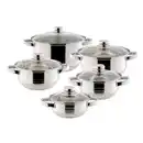 Bild 1 von Topfset Erika Edelstahl 5-tlg. rund edelstahl