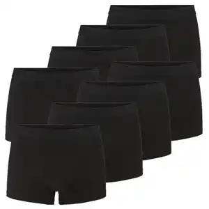 UP2FASHION BASICS Herren Retro-Boxershorts, 8er-Set, Schwarz, M