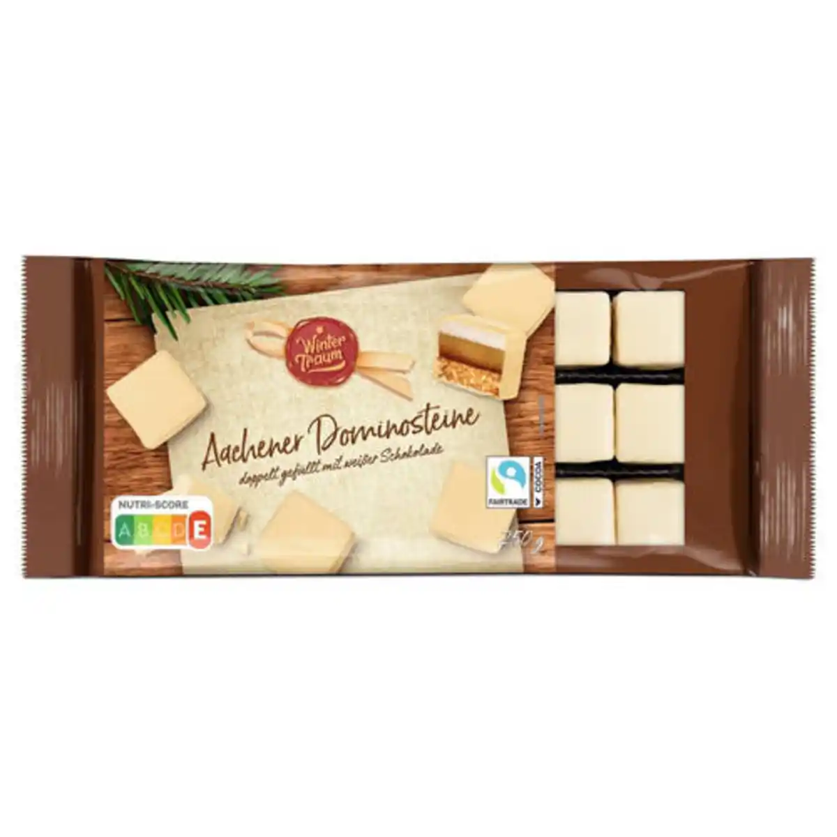 Bild 1 von WINTERTRAUM Dominosteine 250 g, Weiße Schokolade