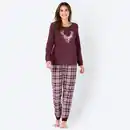 Bild 1 von Damen-Schlafanzug mit Hirsch-Motiv, 2-teilig