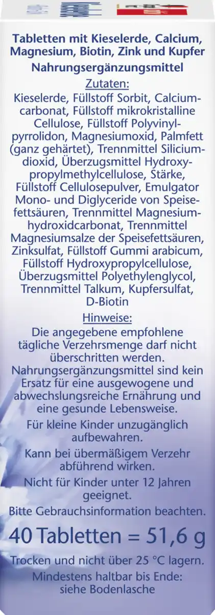 Bild 2 von Doppelherz aktiv Kieselerde + Biotin + Zink