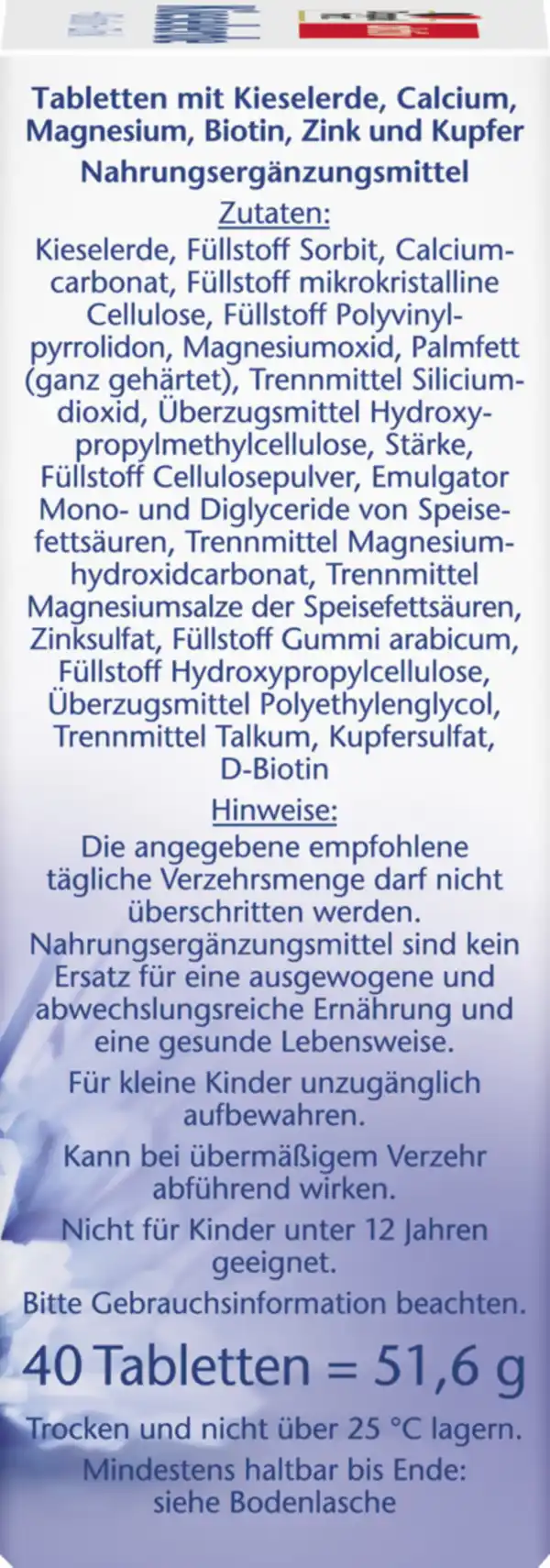 Bild 2 von Doppelherz aktiv Kieselerde + Biotin + Zink