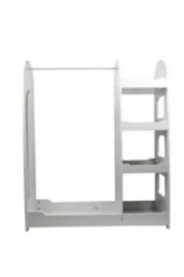 Bild 3 von Hardin 1fachgut Kindergarderobe aus Holz mit Spiegel, ca. 93 x 39 x 112,5 cm - Weiß