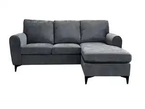 Happy Home Ecksofa, ca. 207 x 142-78 x 96 cm - Grau