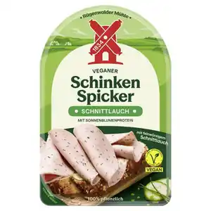 RÜGENWALDER MÜHLE Veganer Schinken Spicker 80 g, Schnittlauch