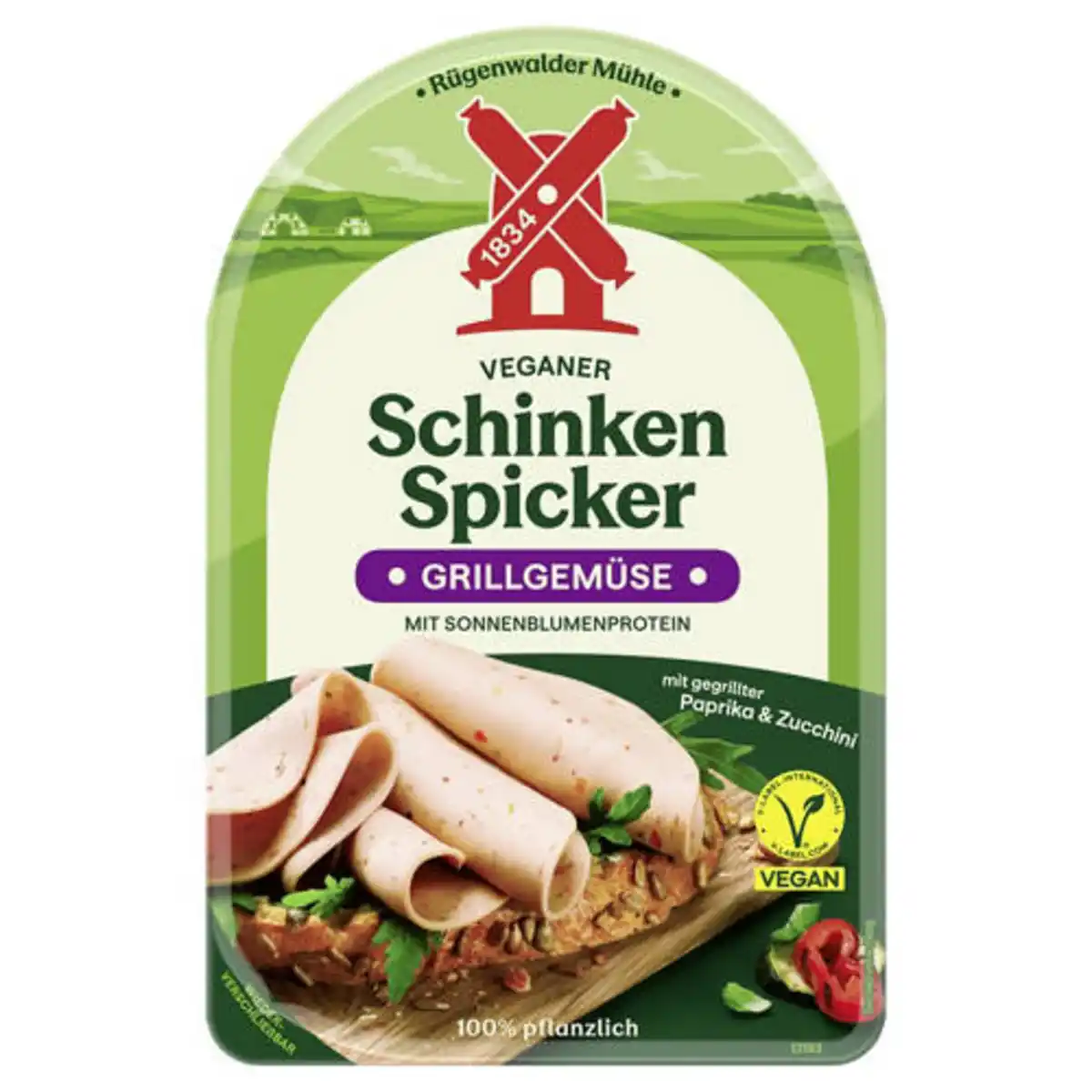 Bild 1 von RÜGENWALDER MÜHLE Veganer Schinken Spicker 80 g, Grillgemüse