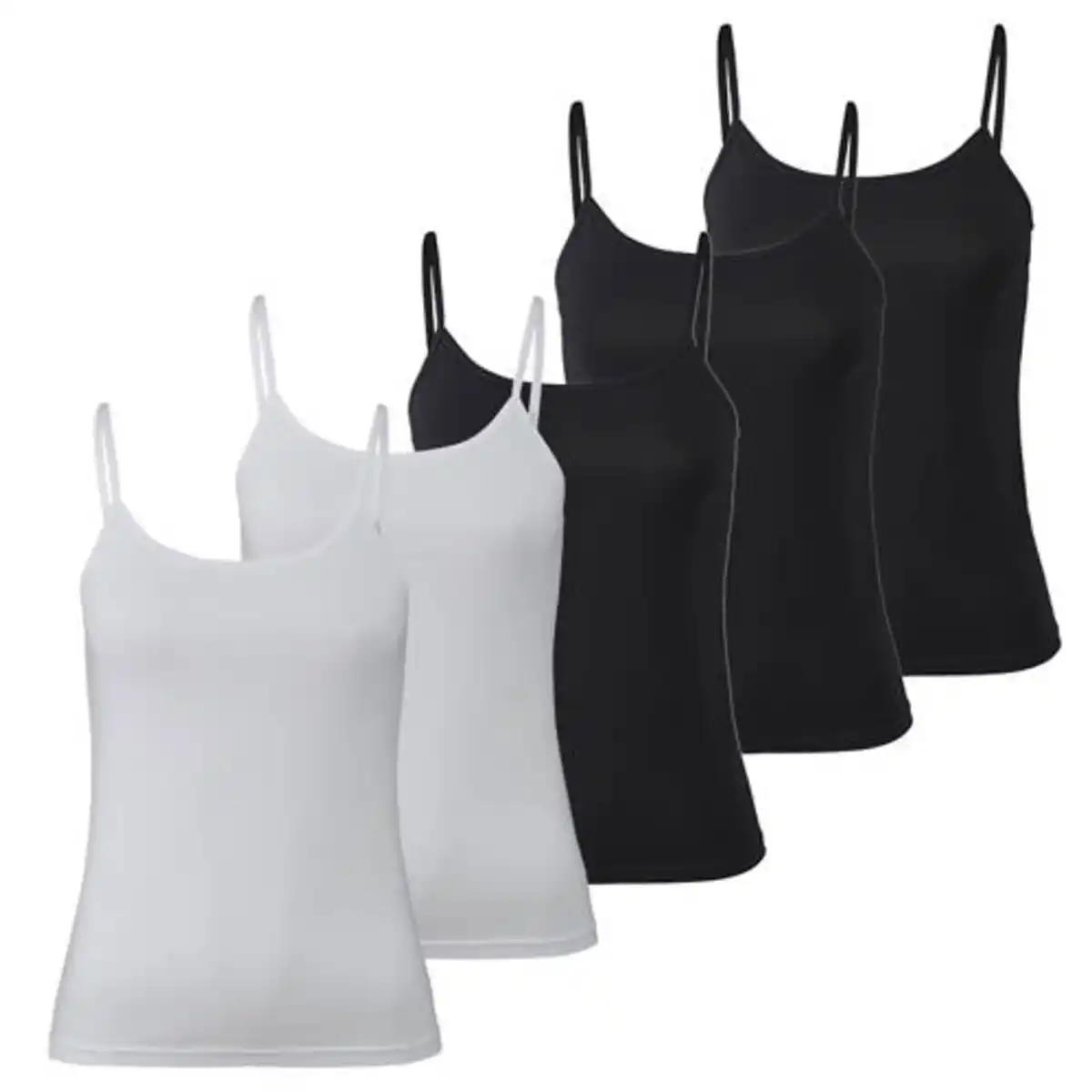 Bild 1 von UP2FASHION BASICS Damen Unterhemden, Spaghettitträger, 5er-Set, S 36/38