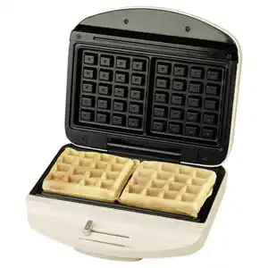 AMBIANO Waffeleisen oder Crêpe-Maker, Belgische Waffeln, Beige