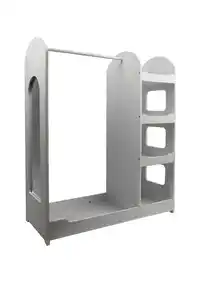 Hardin 1fachgut Kindergarderobe aus Holz mit Spiegel, ca. 93 x 39 x 112,5 cm - Weiß