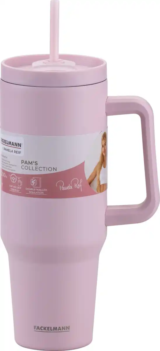 Bild 1 von FACKELMANN Isoliertrinkbecher rosa, 1200 ml