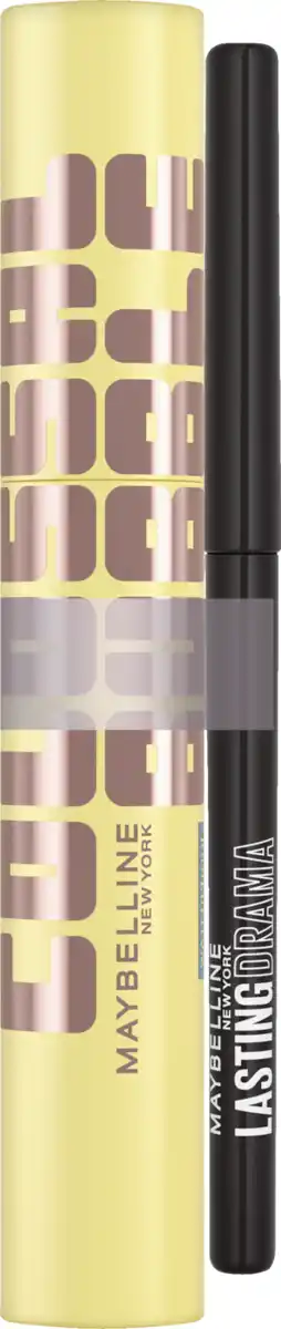Bild 1 von Maybelline New York 2in1 Set: Colossal Bubble Mascara Very Black Waterproof Lasting Drama Automatic Liner 10 Midnight B