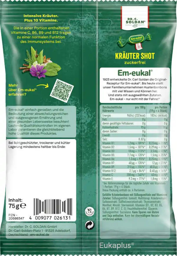 Bild 2 von Em-eukal Em-eukal Kräuter-Shot zuckerfrei 75 g