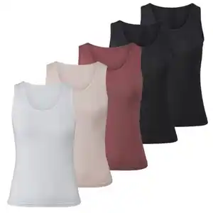 UP2FASHION BASICS Damen Unterhemden, 4er-Set, Tanktop, S 36/38