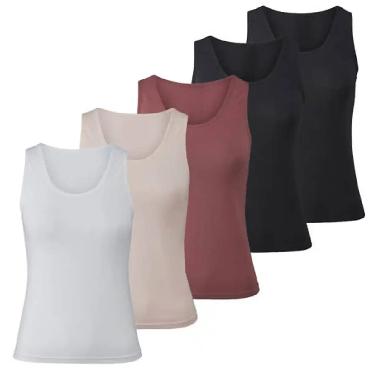 Bild 1 von UP2FASHION BASICS Damen Unterhemden, 4er-Set, Tanktop, S 36/38