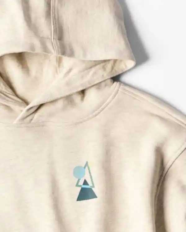Bild 3 von Kinder-Hoodie, Sweatstoff, Abstrakt sandfarben