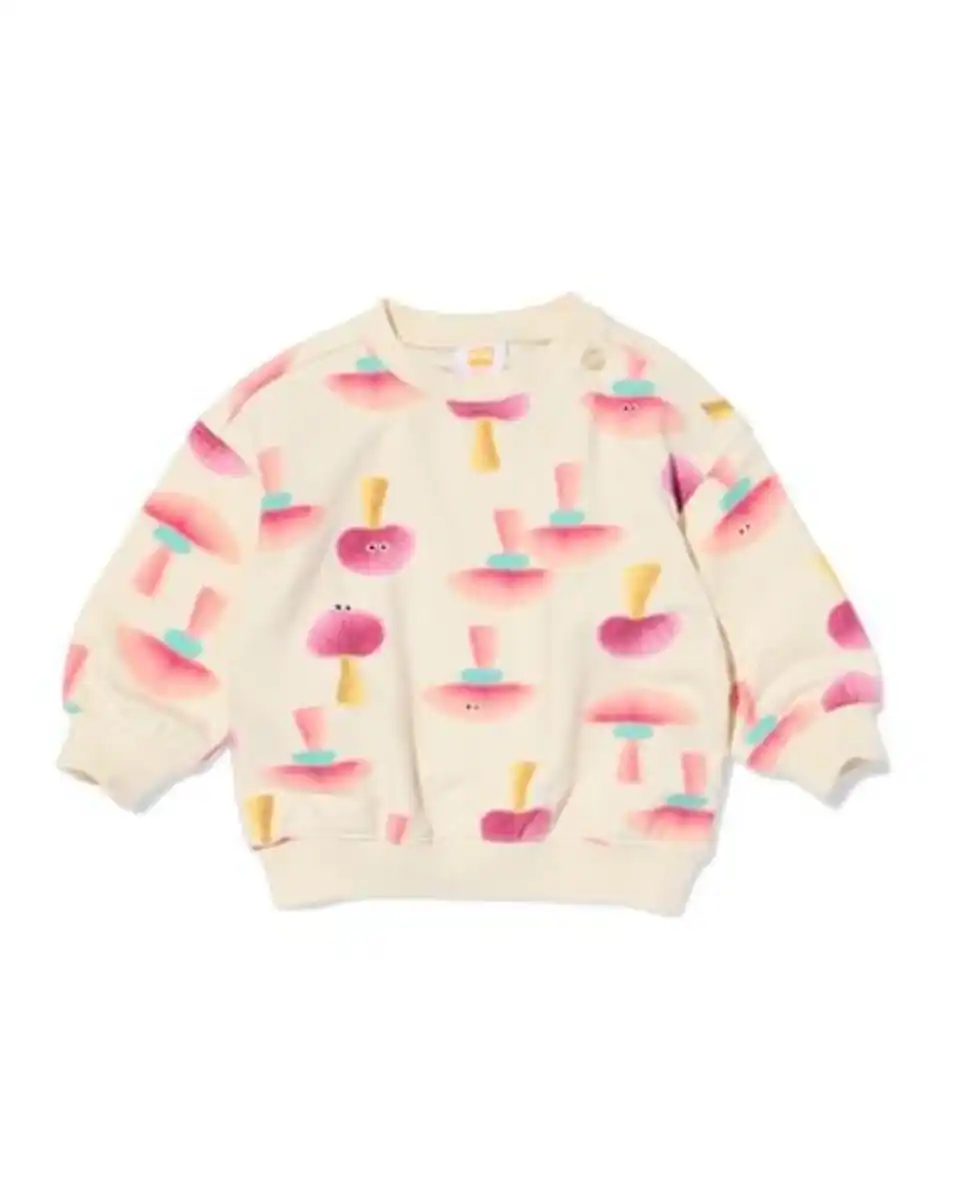 Bild 1 von Babypullover aus Sweatstoff, Pilz ecru