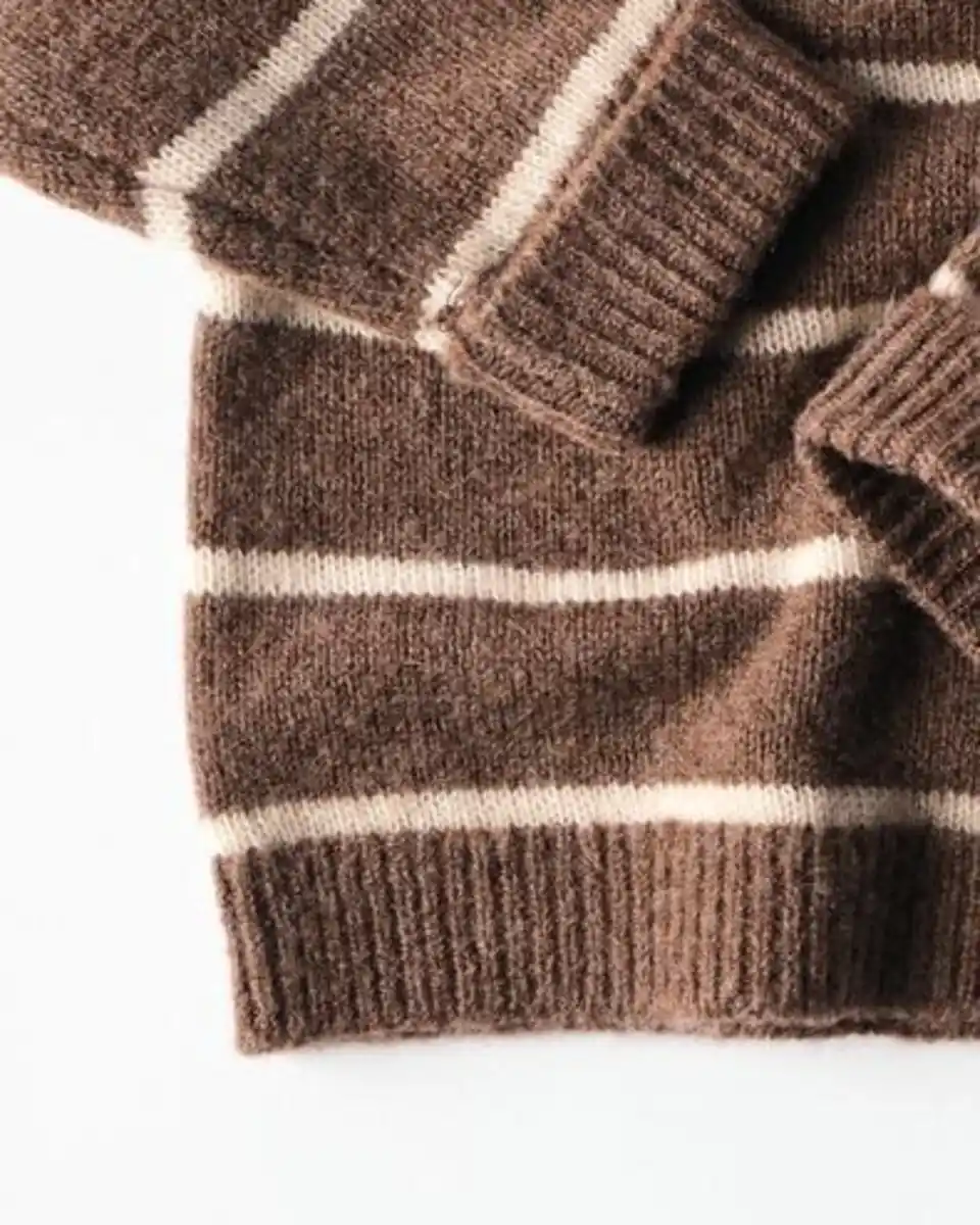 Bild 4 von Newborn-Pullover aus Feinstrick, gestreift braun