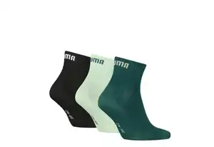 PUMA Kurzsocken PUMA UNISEX QUARTER PLAIN 3P (3 Paar) Atmungsaktiv, Rippenbündchen, weiche Baumwollmischung