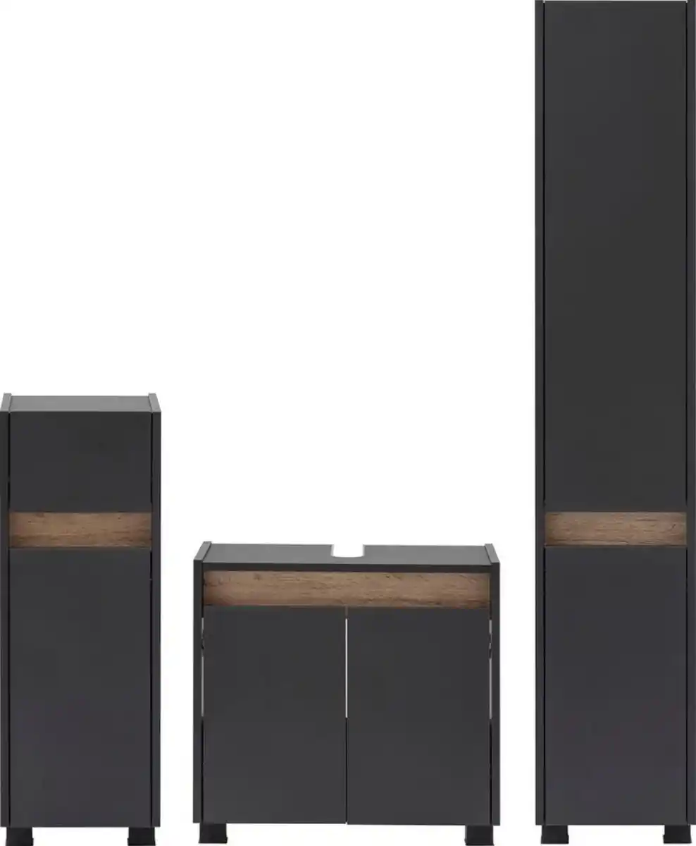 Bild 1 von Schildmeyer Badmöbel-Set Cosmo, Badezimmer Set, melaminharzbeschichtet, Made in Germany, (Set, 3-St), Solide Verarbeitung - Dieses Produkt ist in Deutschland gefertigt