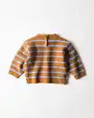 Bild 3 von Babypullover, Feinstrick, gestreift mittelbraun