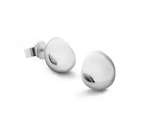 Ohrstecker, 925er Sterlingsilber, organisch, rhodiniert