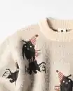 Bild 3 von Takkie Kinderpullover aus Grobstrick mit Jacquardmuster ecru