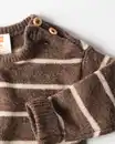Bild 2 von Newborn-Pullover aus Feinstrick, gestreift braun