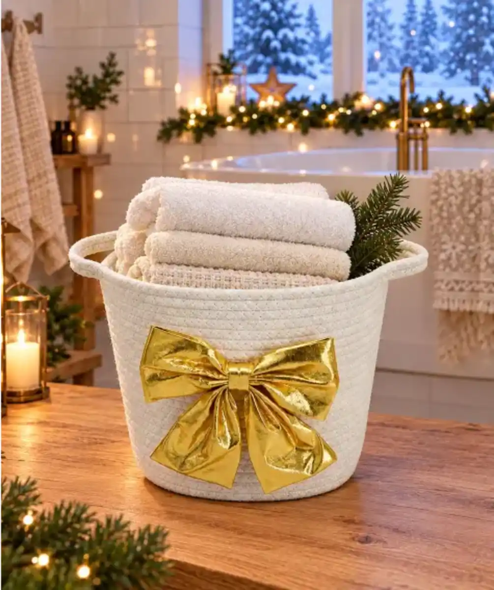 Bild 1 von Aufbewahrungskorb mit Schleife Weihnachten