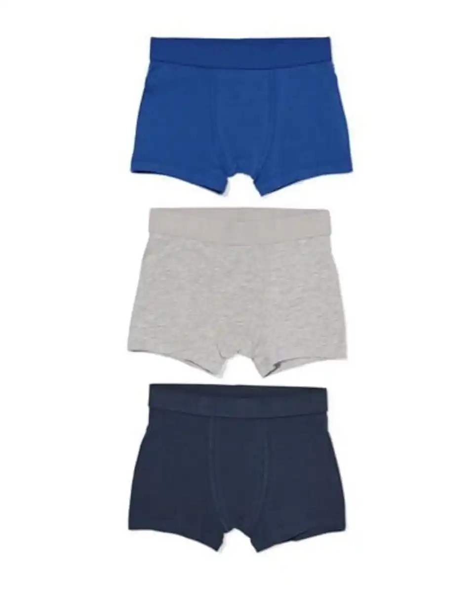 Bild 1 von Kinder-Boxershorts, einfarbig – 3 Stück blau