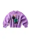 Bild 2 von Siepie Kinderpullover Grobstrick violett