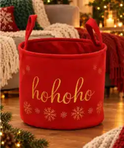 Roter Aufbewahrungskorb Weihnachten