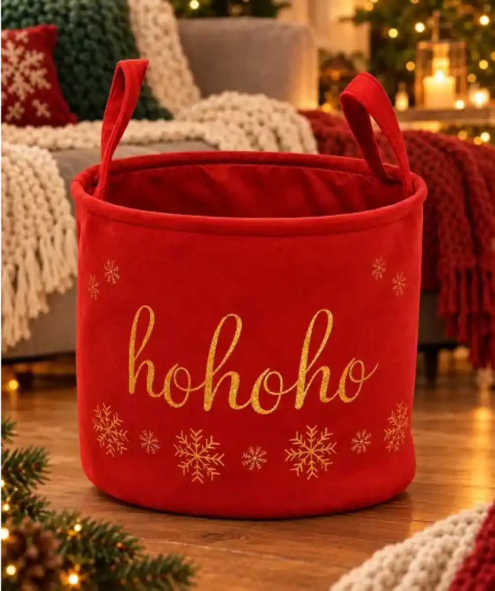 Bild 1 von Roter Aufbewahrungskorb Weihnachten